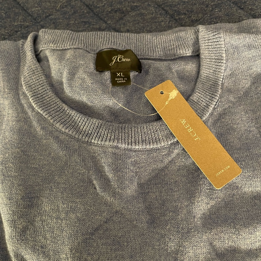 NWT men’s J. Crew light blue, crewneck sweater, size XL